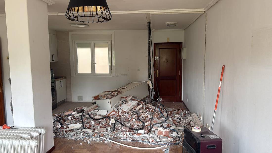 Antes: vivienda al comenzar la reforma